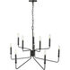 Raven 10 Light 36.1 inch Matte Black Chandelier Ceiling Light
